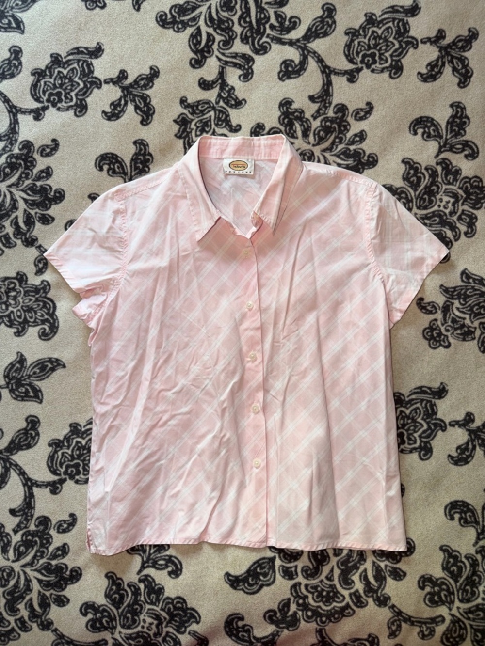 Light Pink Short Sleeve Button-Up Shirt